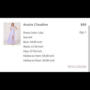COPY - Azazie Bridesmaid Dress “Claudine” in Lilac